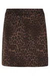 Mc2 Saint Barth Eira Leopard Mini Skirt In Brown