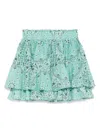Mc2 Saint Barth Tiered Mini Skirt In Lightweight Cotton Voile