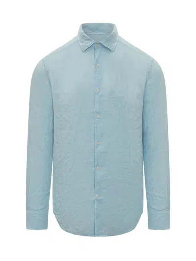 MC2 SAINT BARTH MEN SKY BLUE REGULAR SOLID SHIRT
