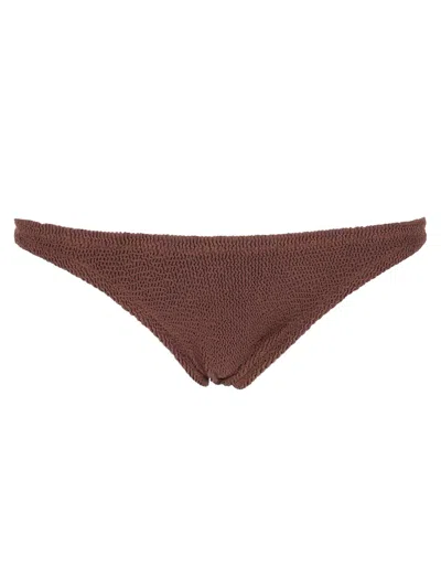Mc2 Saint Barth Slip Bikini Cheeky "naomi" In Brown