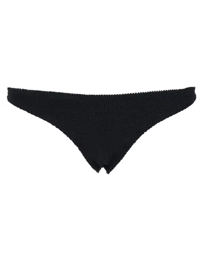 Mc2 Saint Barth Slip Bikini Crinkle "elise" In Black