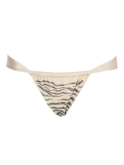 Mc2 Saint Barth Slip Bikini "noelle" In Neutral