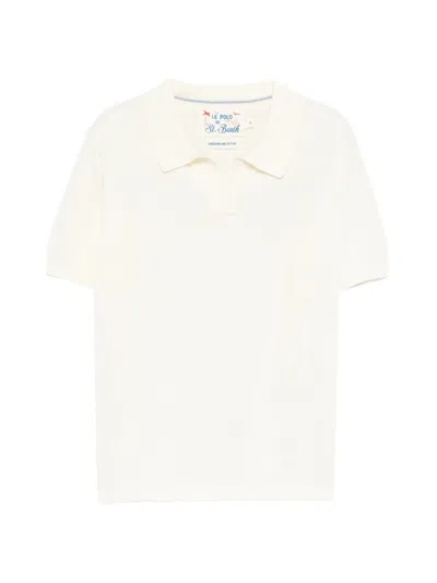 Mc2 Saint Barth Kids' Sloan Jr Polo Shirt In Neutral