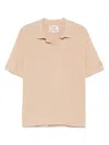 Mc2 Saint Barth Textured Knit Polo In Subtle Beige
