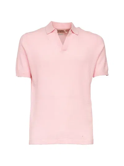 Mc2 Saint Barth Sloan Waffle-knit T-shirt In Pink