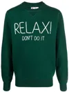 Mc2 Saint Barth Slogan-embroidered Wool Jumper In Green