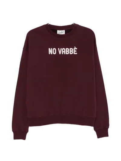 Mc2 Saint Barth Slogan-print Cotton Sweatshirt In Brown
