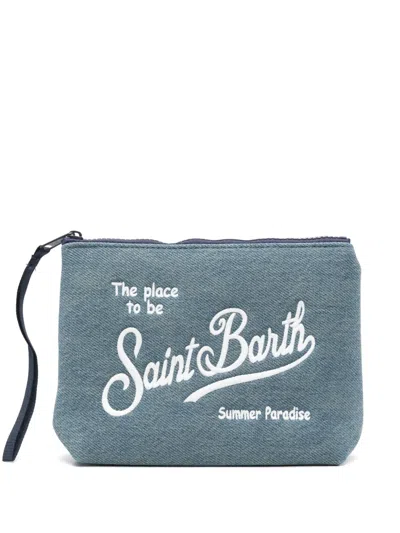 Mc2 Saint Barth Small Aline Clutch Bag In Blue
