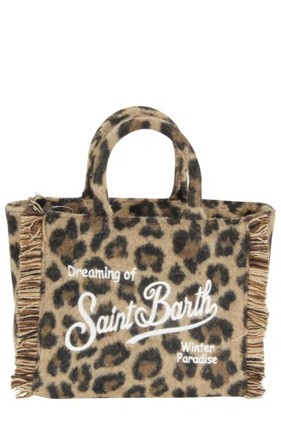 Mc2 Saint Barth Small Bag With Strap In Animal Print
