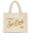 Mc2 Saint Barth Cozy Teddy Texture Tote With Top Handles In Neutral