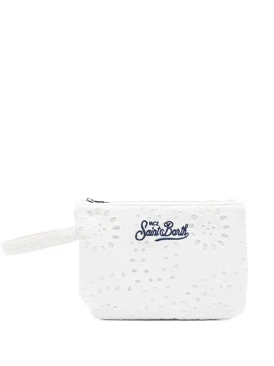 Mc2 Saint Barth Small Pareasy Embroidered-logo Clutch Bag