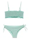 Mc2 Saint Barth Smocked Bikini Set In Green