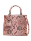 Mc2 Saint Barth Snakeskin Top Handle Tote Bag In Pink