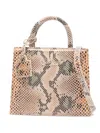 Mc2 Saint Barth Snakeskin Tote Bag In Neutral