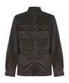 Mc2 Saint Barth Snap-button Shirt Coat In Black