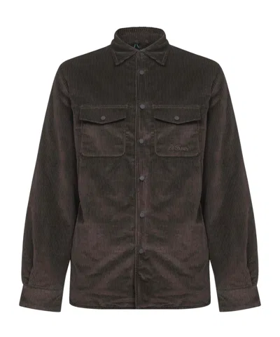 Mc2 Saint Barth Snap-button Shirt Coat In Black
