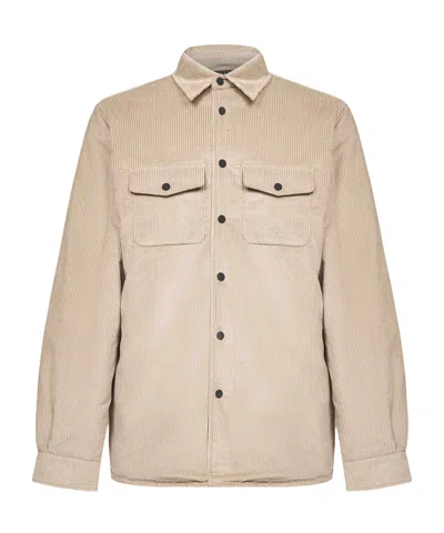 Mc2 Saint Barth Snap-button Shirt Jacket In Neutral