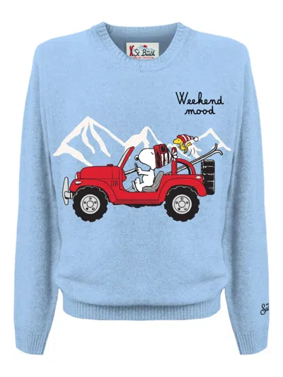 Mc2 Saint Barth Kids' Snoopie-graphic Sweater In Blue