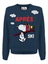 Mc2 Saint Barth Graphic Print Long Sleeve Crew Neck Knit In Blue