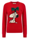 Mc2 Saint Barth X Peanuts Bow Patch Sweater In Red