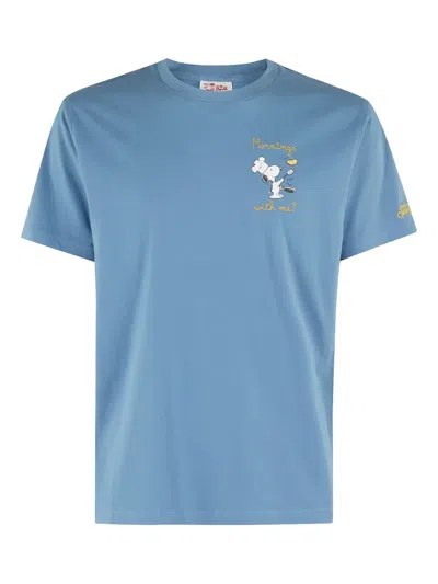 Mc2 Saint Barth Snoopy Mornings T-shirt In Blau