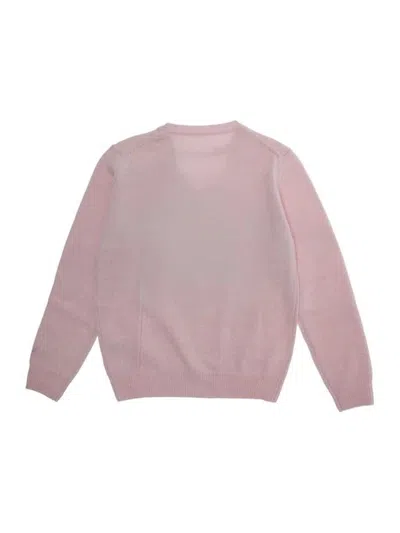 Mc2 Saint Barth Snoopy Motif Wool And Cashmere Sweater In Pink