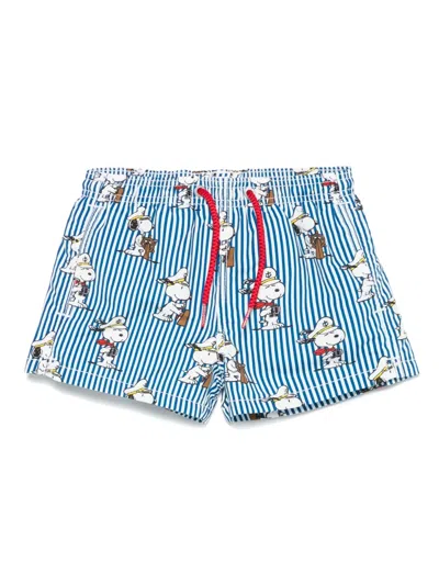 MC2 SAINT BARTH SNOOPY NAUTICAL STRIPES SWIM SHORTS