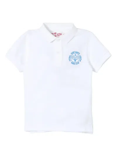 Mc2 Saint Barth Kids' Snoopy Polo Shirt In White