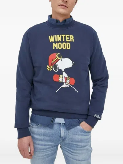 Mc2 Saint Barth Snoopy-print Sweatshirt In Blue