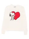 Mc2 Saint Barth Snoopy Drawing Sweater In White