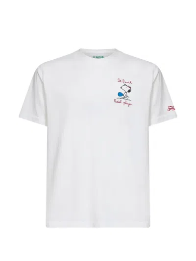 Mc2 Saint Barth Snoopy T-shirt In White