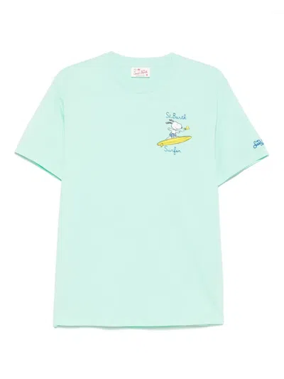 Mc2 Saint Barth Snoopy Waves T-shirt In Green