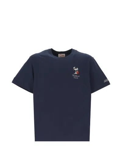 Mc2 Saint Barth Snoopy-embroidered T-shirt In Animal Print
