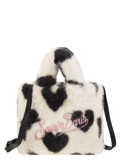 Mc2 Saint Barth Soft Fur Mini Vanity Bag In White