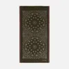 Mc2 Saint Barth Soft Jacquard Fouta With Wave Trim In Green