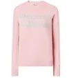 Mc2 Saint Barth Soft Pink Sweater With Glittery Text In Multi