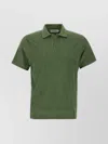 Mc2 Saint Barth Soft Texture Split Neck Polo In Green