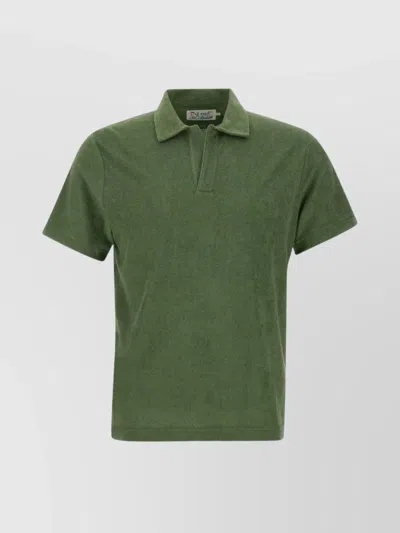 MC2 SAINT BARTH SOFT TEXTURE SPLIT NECK POLO