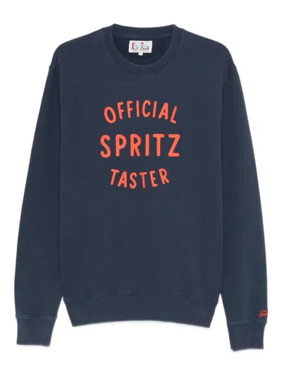 Mc2 Saint Barth 'soho' Blue Cotton Crewneck Sweatshirt
