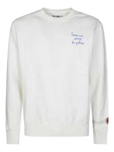 Mc2 Saint Barth Soho Cotton Sweatshirt In White