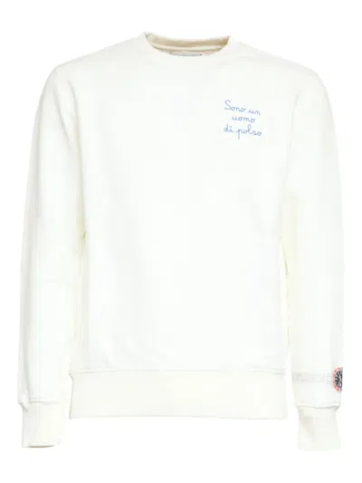 Mc2 Saint Barth Soho Cotton Sweatshirt In White