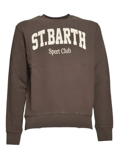Mc2 Saint Barth Soho Logo-print Sweatshirt In Brown