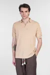 Mc2 Saint Barth Solan Polo In Beige Cotton In Brown