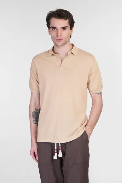 Mc2 Saint Barth Solan Polo In Beige Cotton In Brown