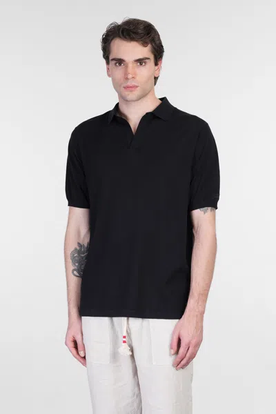 Mc2 Saint Barth Solan Polo In Black Cotton