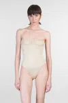 Mc2 Saint Barth Cecille P Beachwear In Taupe Polyamide In Neutral