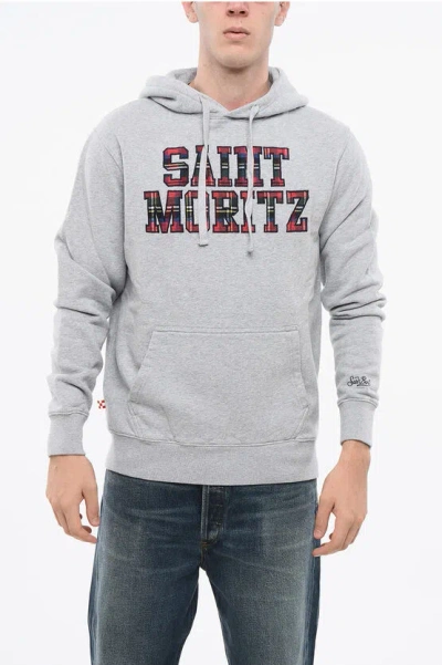 Mc2 Saint Barth Solid Color Saint Moritz Hoodie With Contrasting Detail