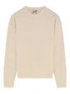 Mc2 Saint Barth Sorbonne Embroidered-logo Sweater In Neutral