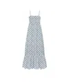 Mc2 Saint Barth Maxi Dress With Delicate Elastic Embroidery