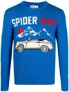 Mc2 Saint Barth Spider Man Knitted Jumper In Blue